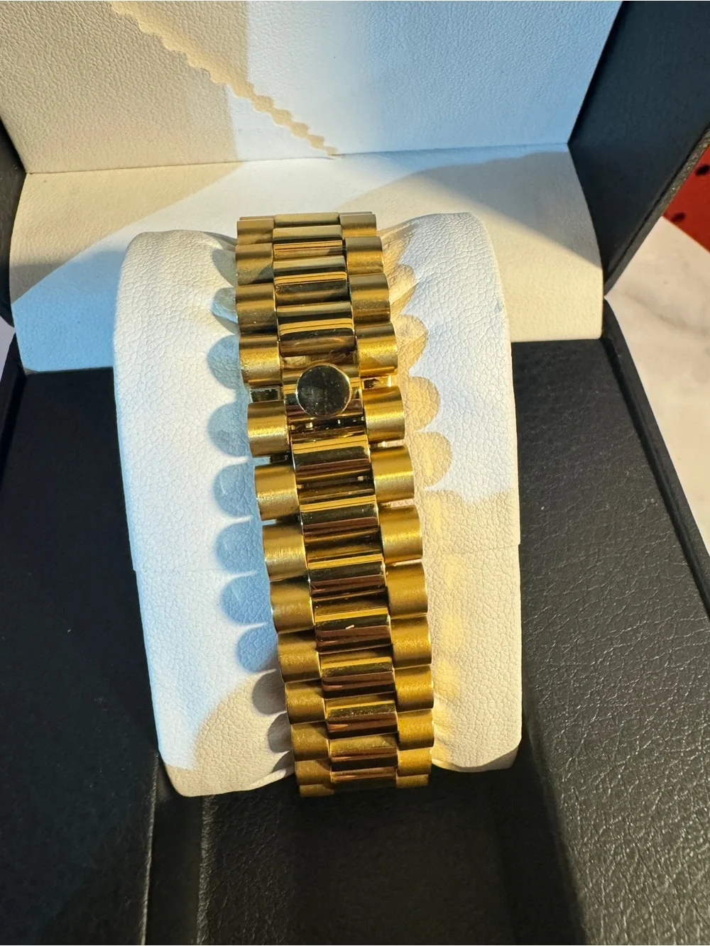 Custom Gold Day-Date Style 36mm Watch Black Dial